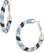 Leith Pavé Crystal Hoop Earrings