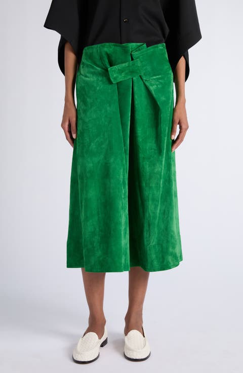Soft Suede Midi Skirt