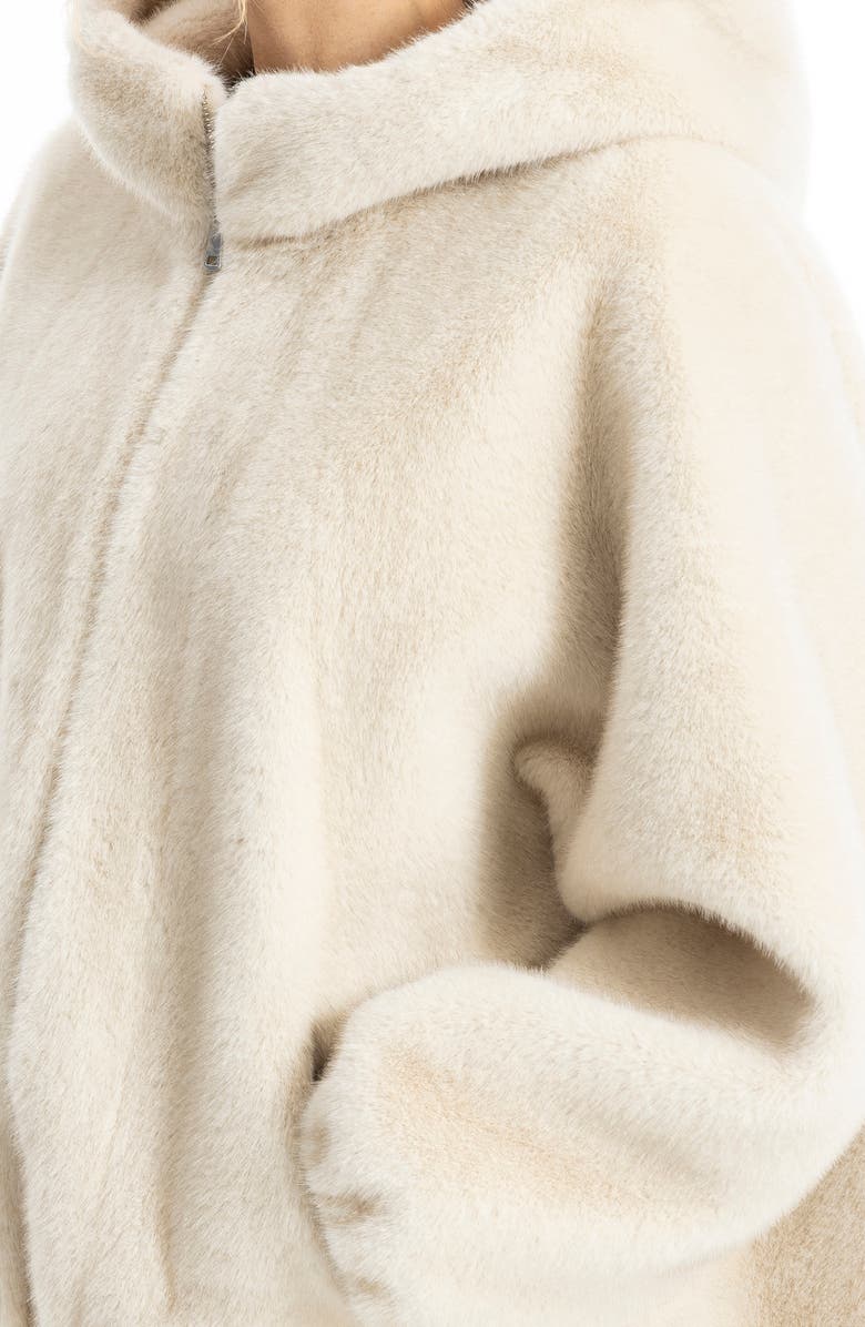 MAX STUDIO Faux Fur Jacket, Alternate, color, Ivory