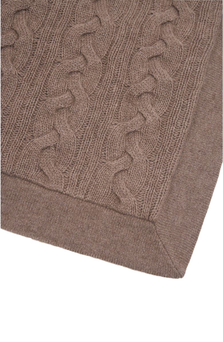 GOBI Mongolian Cashmere Knitted Pillow Cover, Alternate, color, Taupe