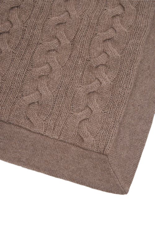 Gobi Mongolian Cashmere Knitted Pillow Cover In Brown