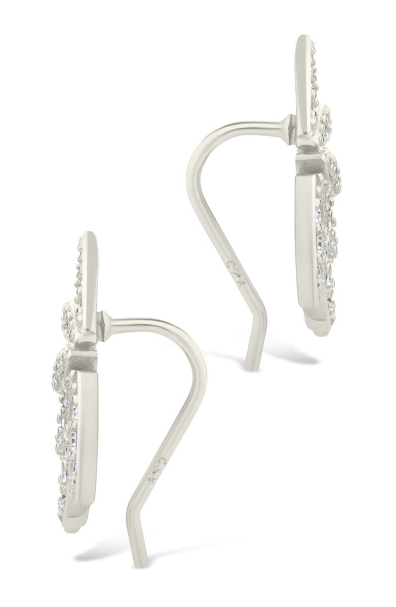 Sterling Forever Devon Cubic Zirconia Stud Earrings, Alternate, color, Silver