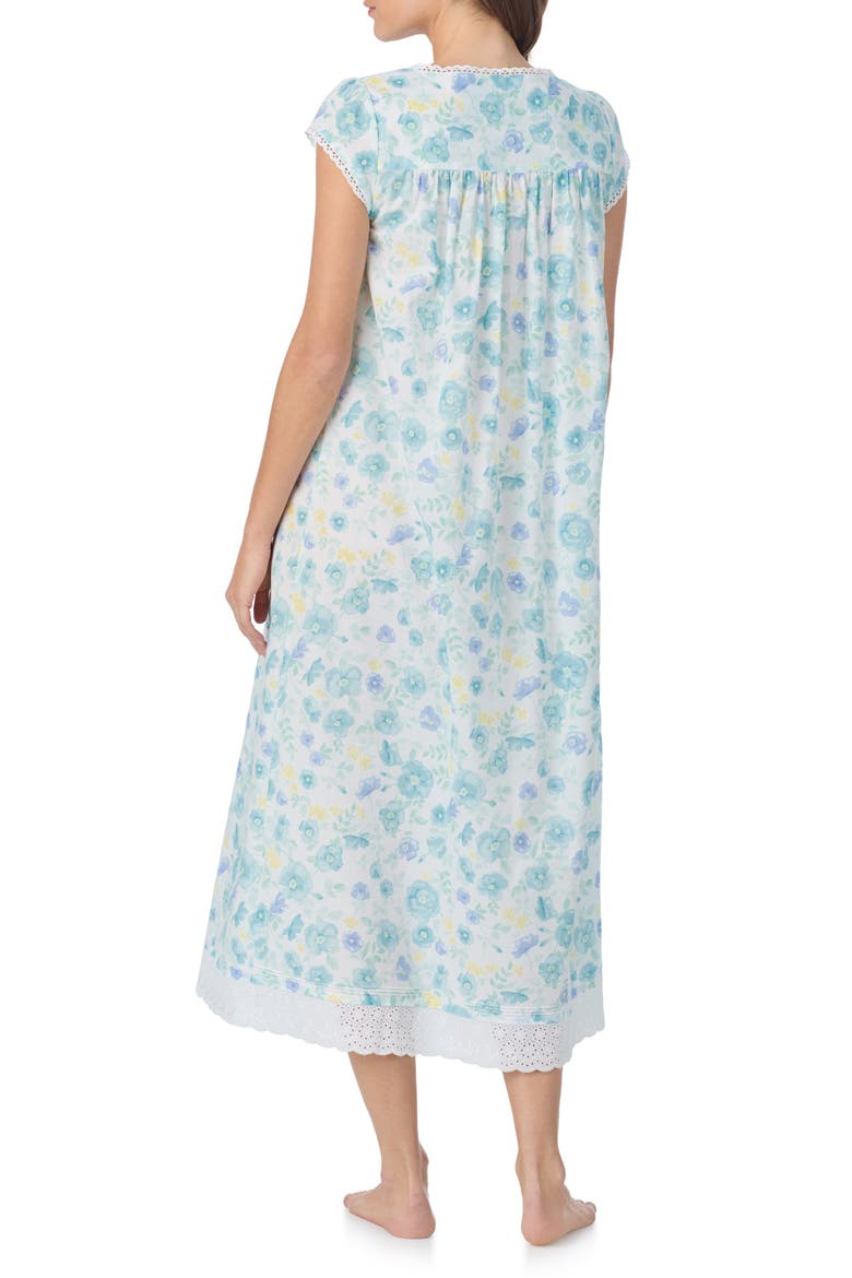 Cotton Ballet Nightgown, Alternate, color, WHITE/ AQUA