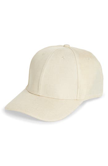 Nordstrom Rack Textured Baseball Cap In Tan