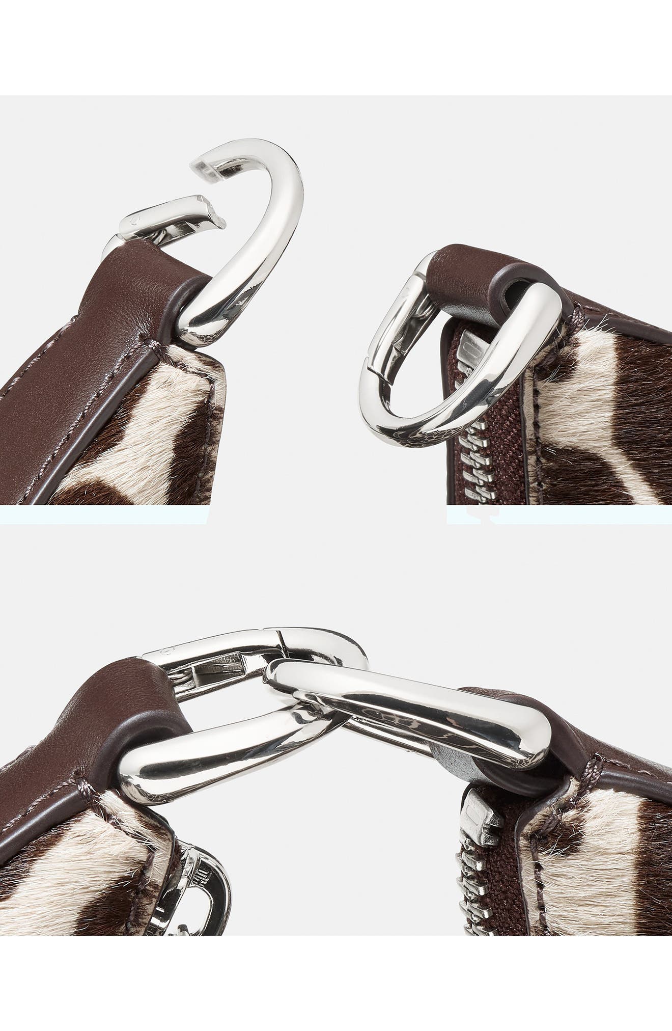 Duo Calf Hair Crossbody Bag with Pouch, Alternate, color, MULTI