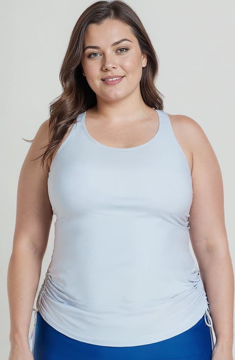 Plus Size Maya Tankini Swim Top With Built-in Bra