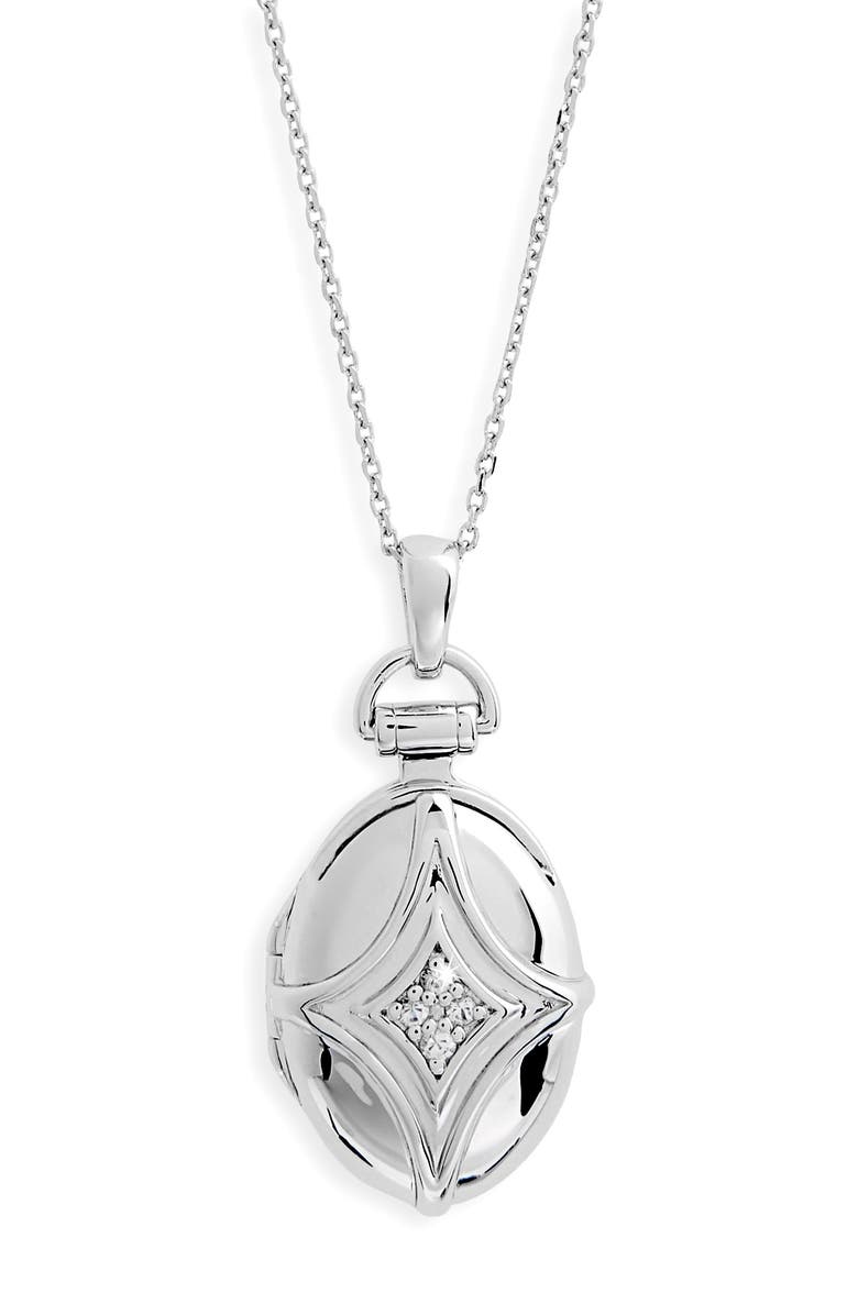 Monica Rich Kosann White Sapphire Bridle Locket Necklace, Alternate, color, 