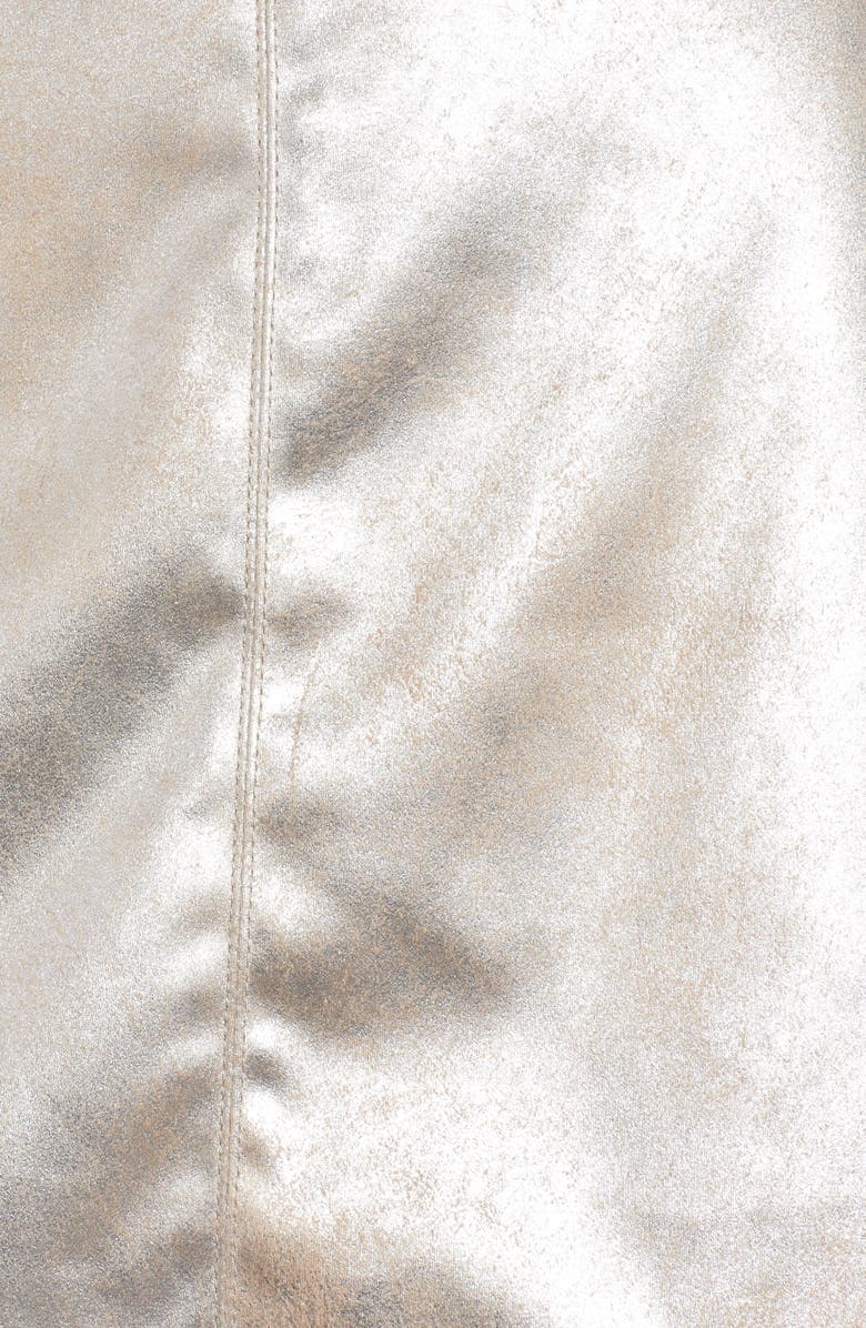 cupcakes and cashmere Foil Faux Suede Miniskirt, Alternate, color,