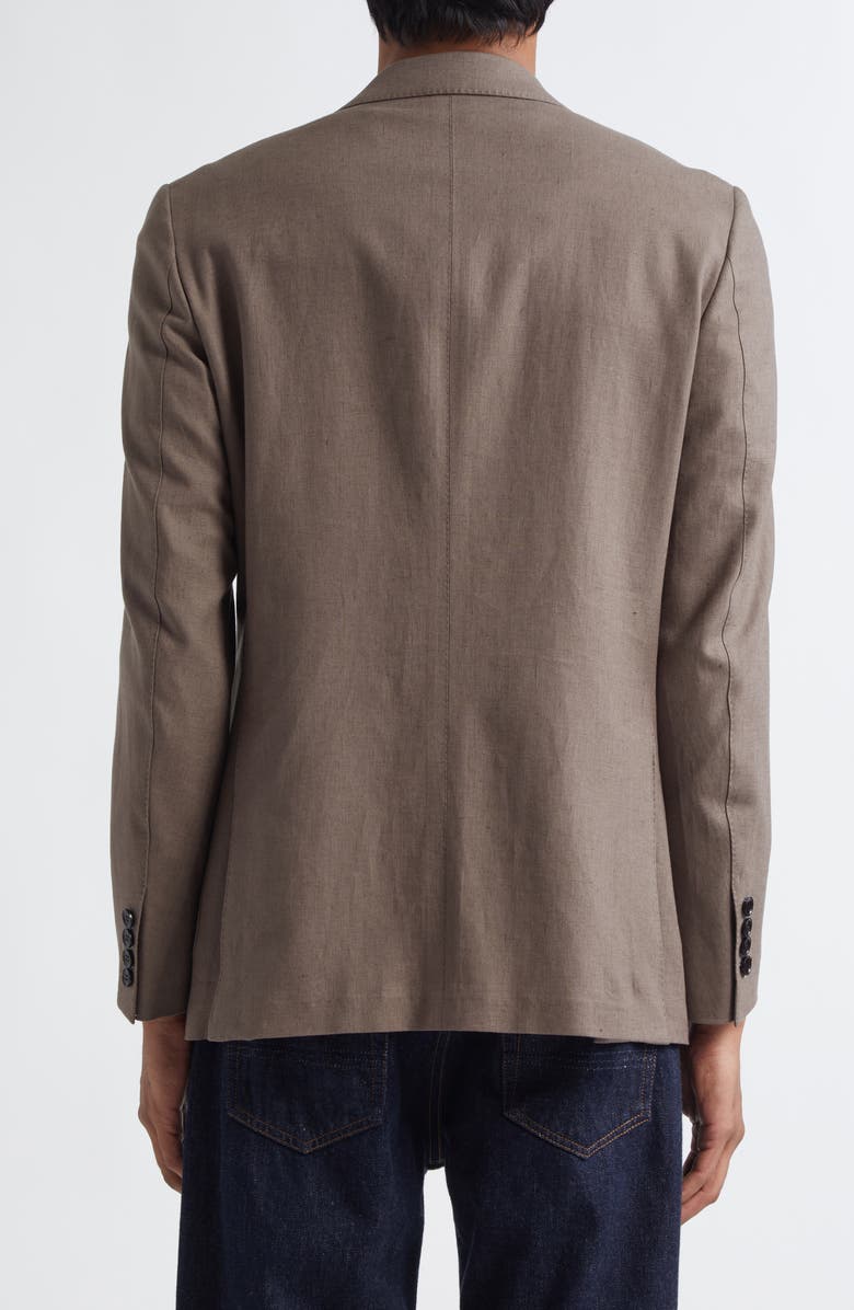ZEGNA Oasi Lino Linen Suit Jacket, Alternate, color, Medium Brown Solid