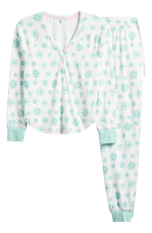 Pj Salvage Snowflake Wishes Brushed Pointelle Pajamas In Multi