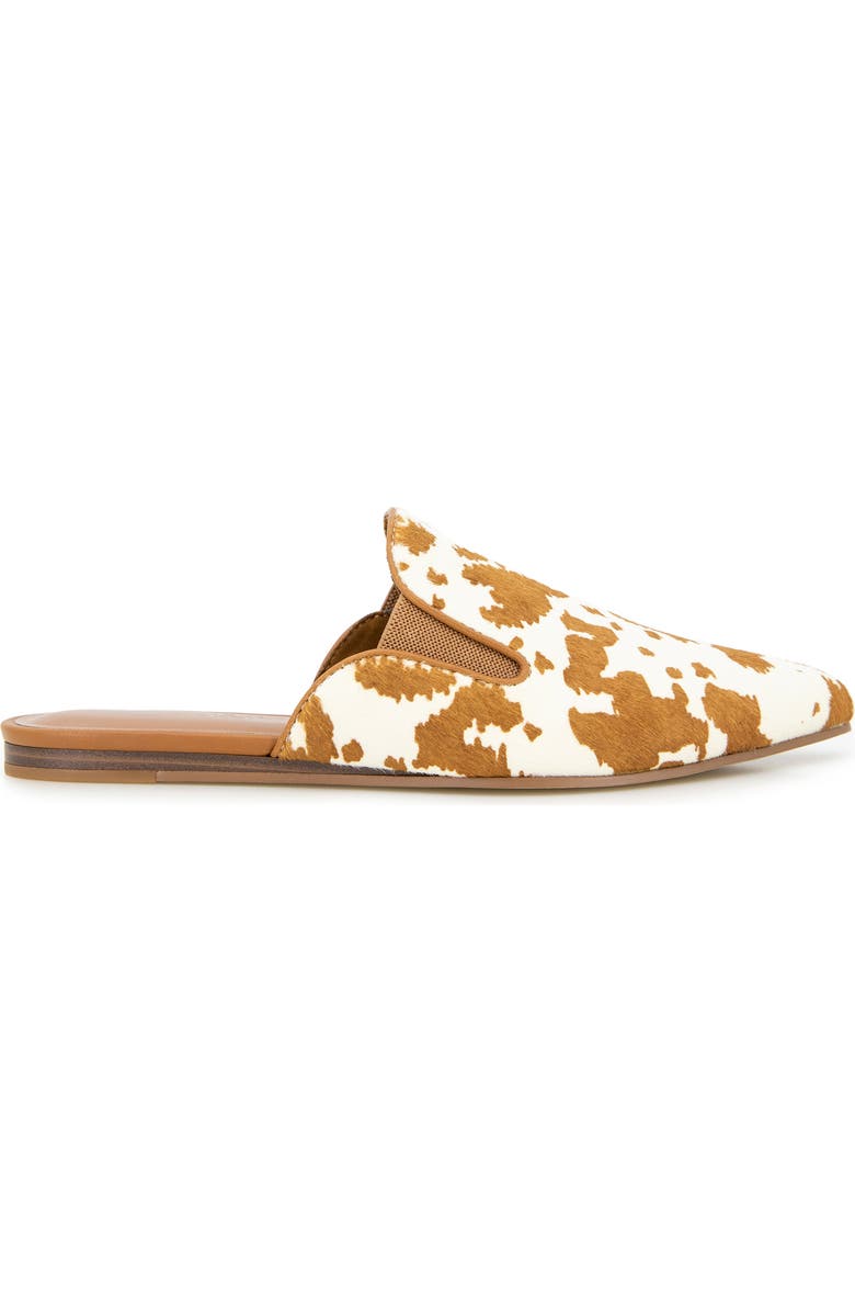 Splendid Liza Pointed Toe Mule, Alternate, color, Caramel Cow Print