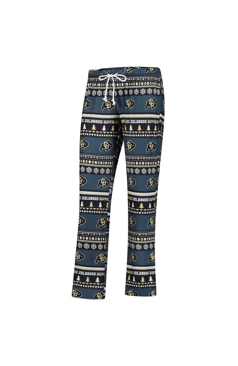 CONCEPTS SPORT Women's Concepts Sport Black Colorado Buffaloes Ugly Sweater Holiday Long Sleeve Top & Pants Sleep Set, Alternate, color, Black
