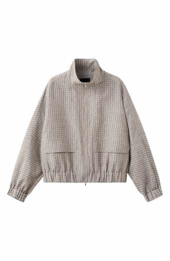 Check Bomber Jacket