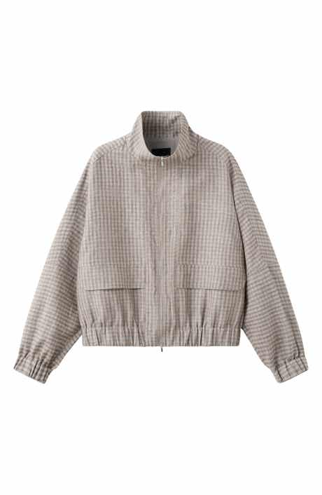 Check Bomber Jacket