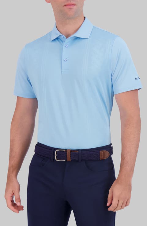 Tonal Diamond Jacquard Performance Golf Polo