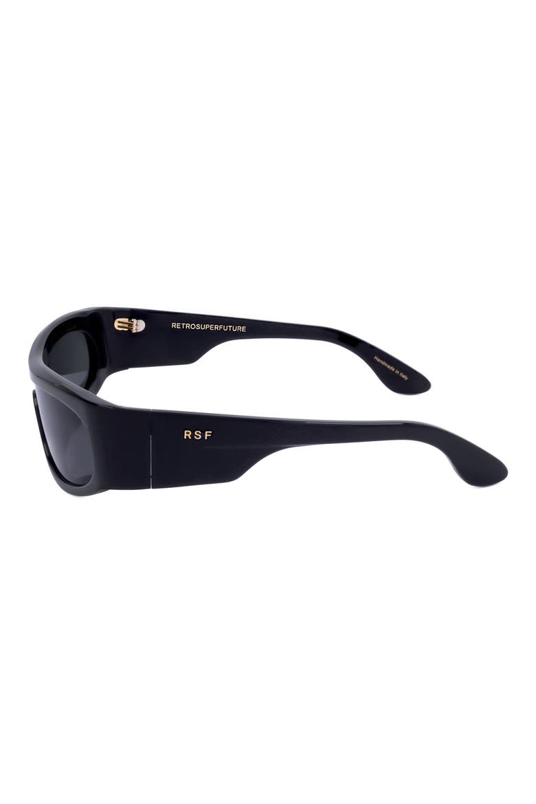 58mm Wrap Square Sunglasses, Alternate, color, BLACK