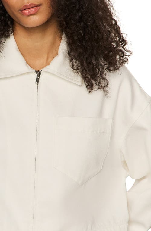 Sanctuary Paperboy Crop Jacket In Bleached White