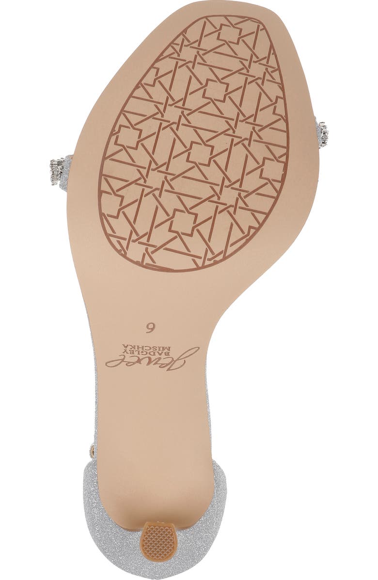 Jewel Badgley Mischka Adriane Jeweled Strap Sandal, Alternate, color, Silver