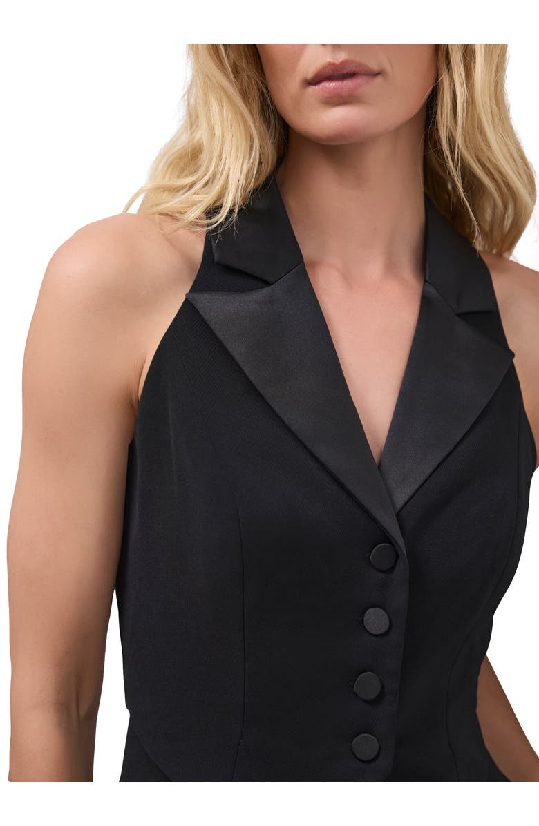 MINT VELVET Tuxedo Wide Leg Jumpsuit, Alternate, color, Black