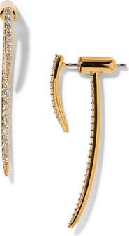 Nadri Cubic Zirconia Front/Back Earrings
