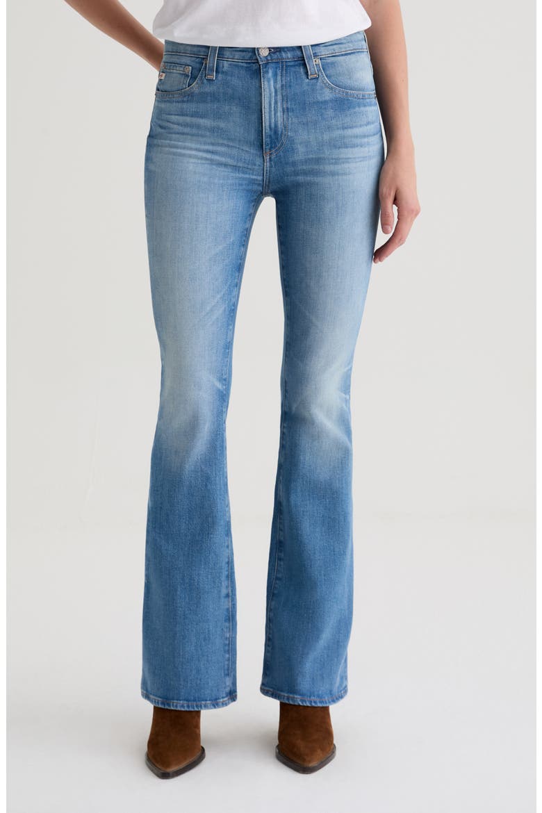 Farrah Mid Rise Bootcut Jeans, Main, color, 18 YEARS BISOU