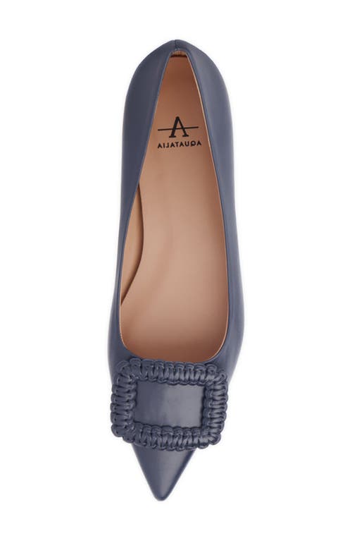 Aquatalia Jena Pointed Toe Flat In Marine