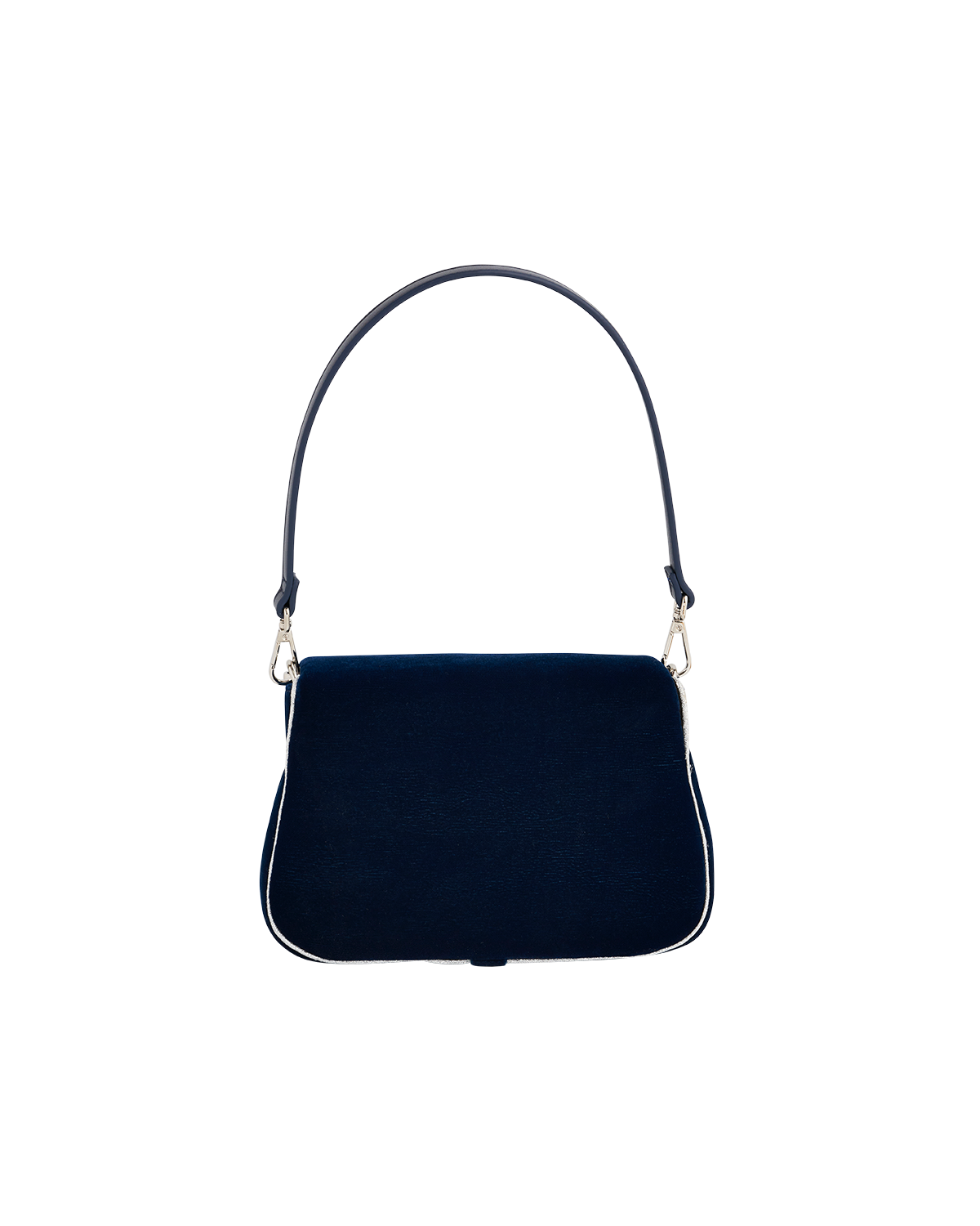 Fable England Rose Embroidered Blue Clutch, Alternate, color, Navy