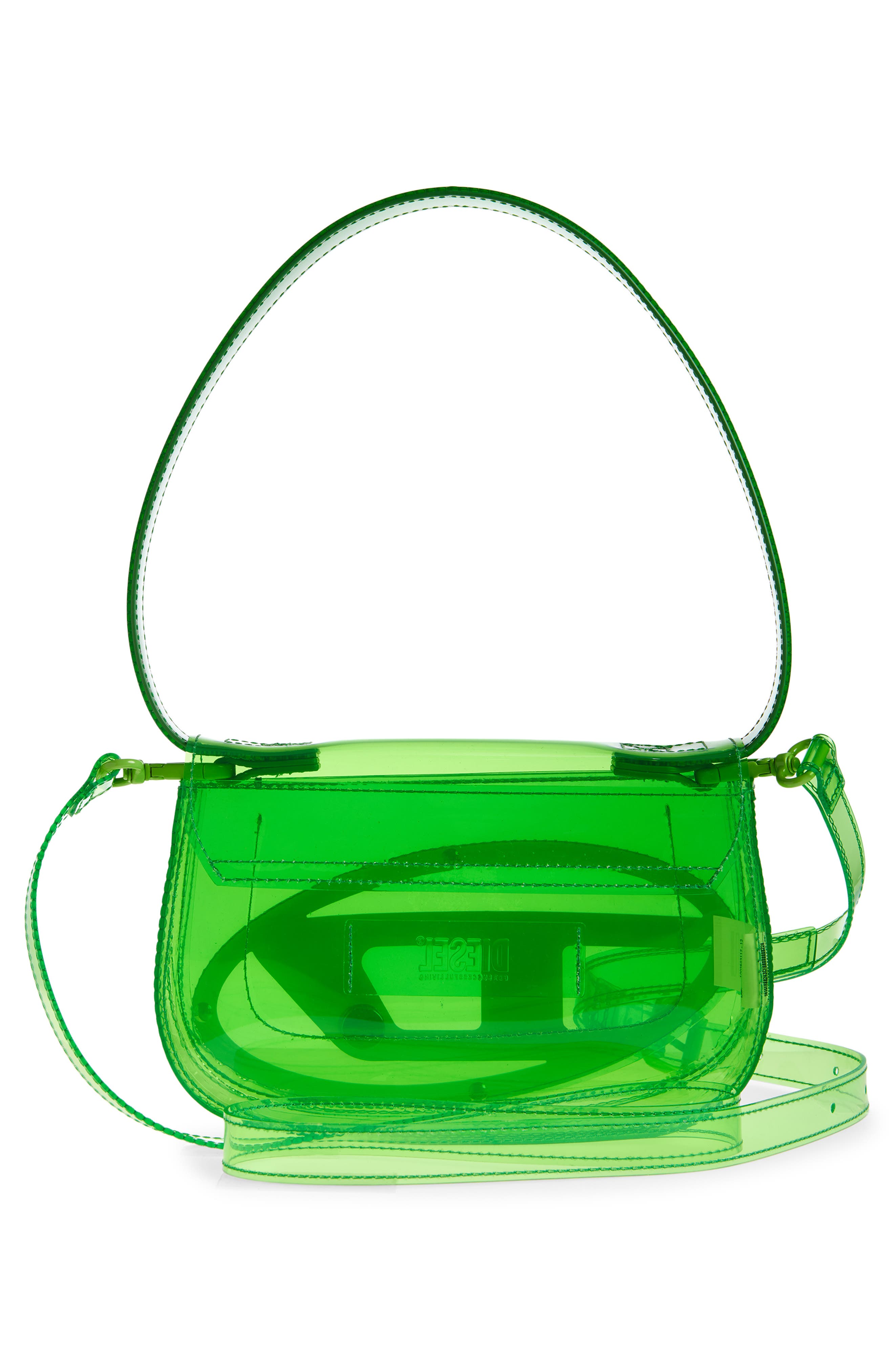 DIESEL<sup>®</sup> 1DR Logo Clear Shoulder Bag, Alternate, color, Green