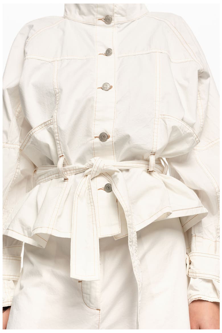 Cotton Oversize Jacket, Alternate, color, OFF WHITE
