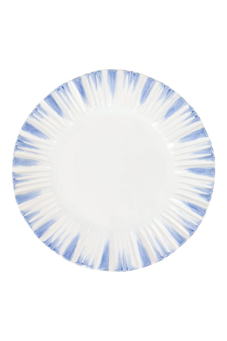 Bari Blue and White American Dinner Plate, Main, color, BLUE