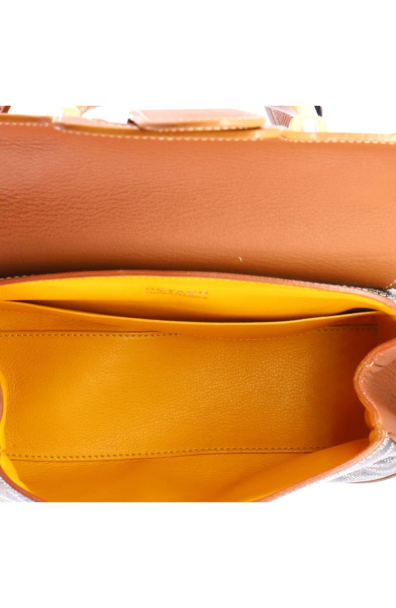 Pre-Owned Goyard Saigon Top Handle Bag Coated Canvas with Leather Mini, Alternate, color, Brown