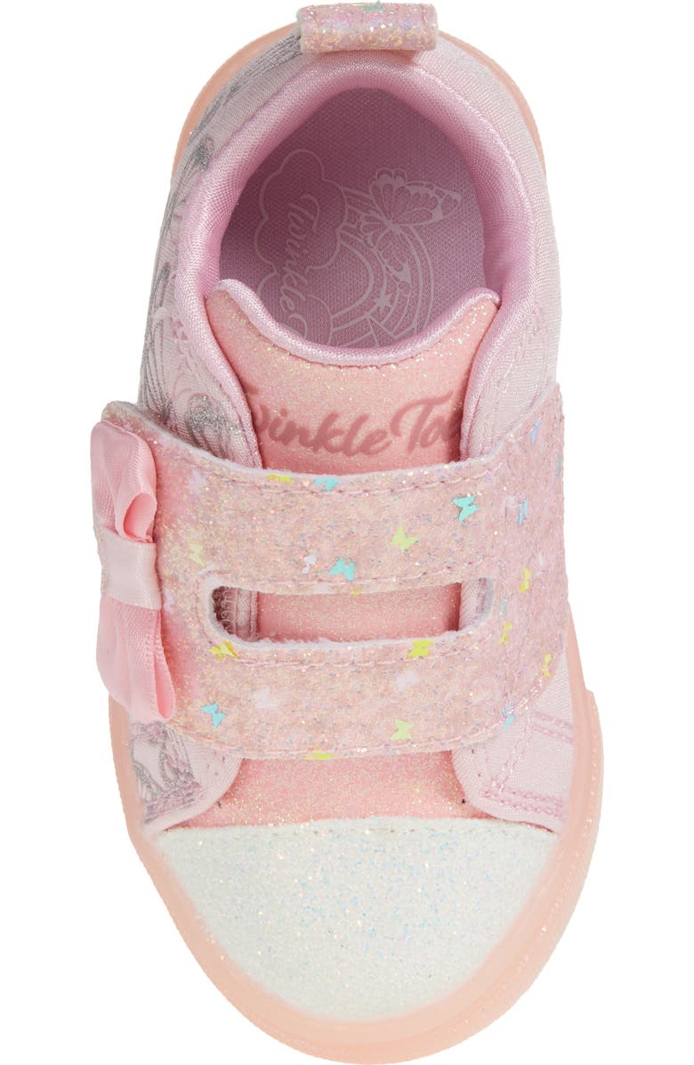 SKECHERS Kids' Twinkle Sparks Light-Up Glitter Sneaker, Alternate, color, Rose Gold