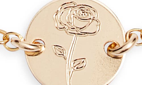 SET & STONES SET & STONES LILY BIRTH FLOWER PENDANT BRACELET