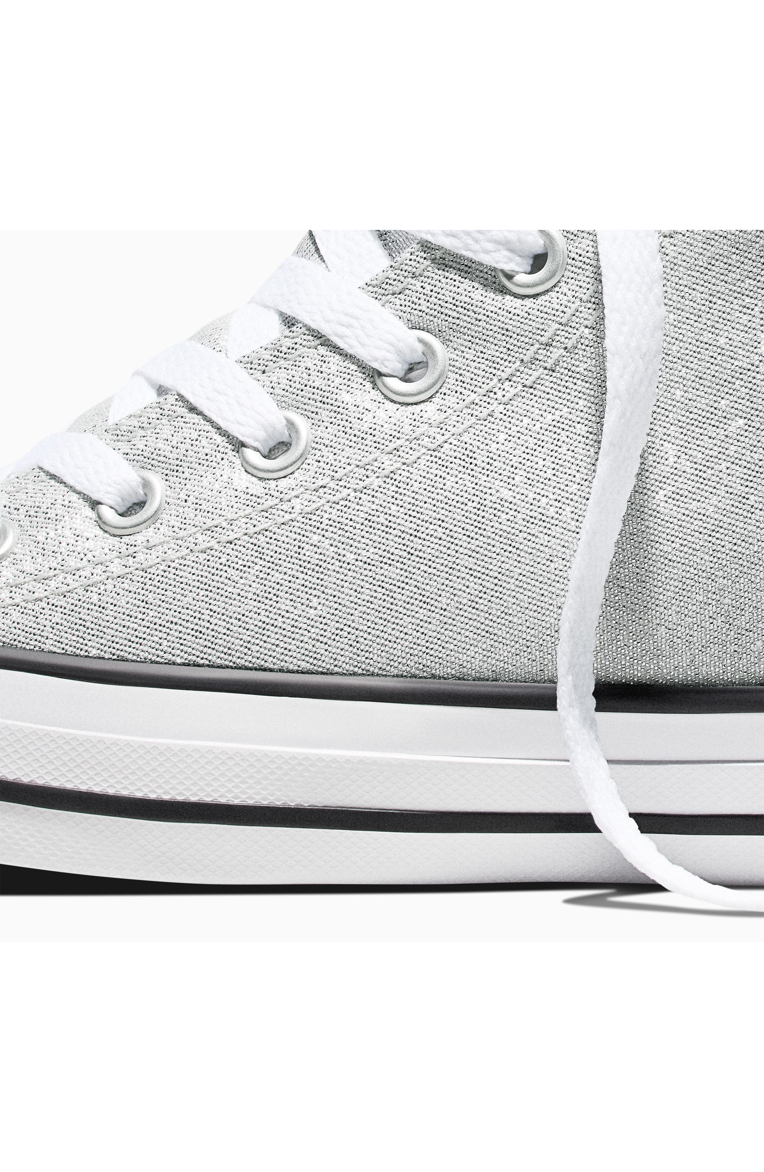Converse Kids' Chuck Taylor All Star Easy On Canvas High Top Sneaker, Alternate, color, Light Grey/ White/ Black