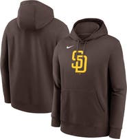 Nike Men's Nike Brown San Diego Padres Logo Club Fleece Pullover Hoodie