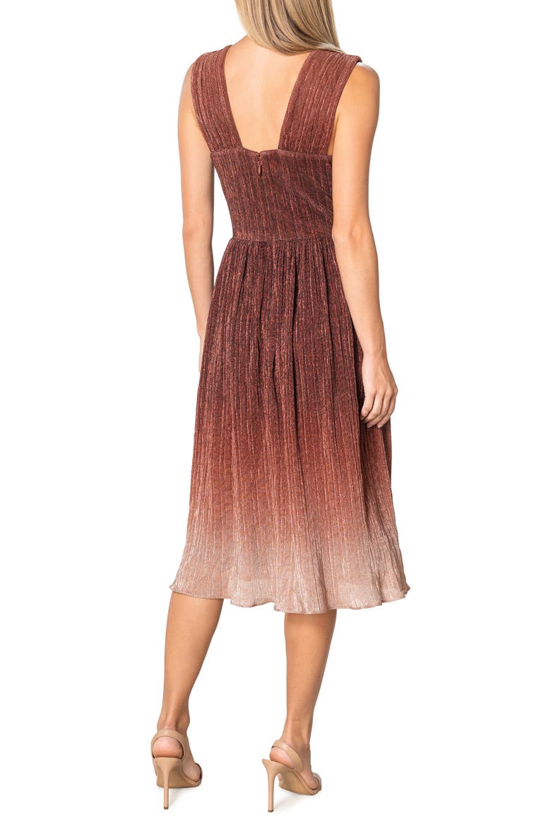 Ellery Shimmer Ombré Midi Cocktail Dress, Alternate, color, BURGUNDY MULTI