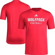 adidas Men's adidas  Red NC State Wolfpack Locker Practice Football Pre-Game T-Shirt