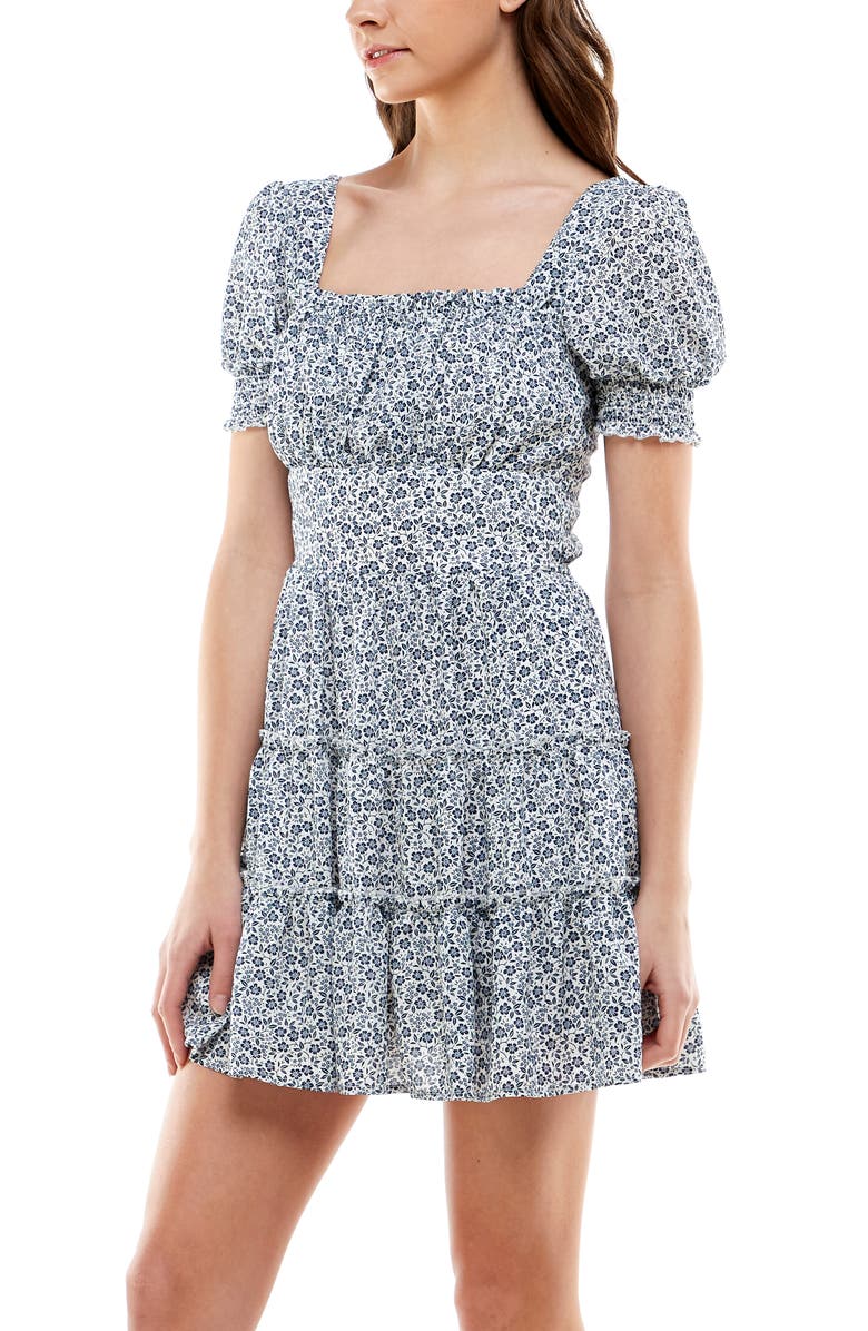 Row A Emma Floral Babydoll Minidress, Alternate, color,