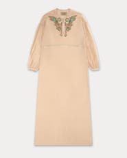 Fortela Allegra Embroidered Silk Dress