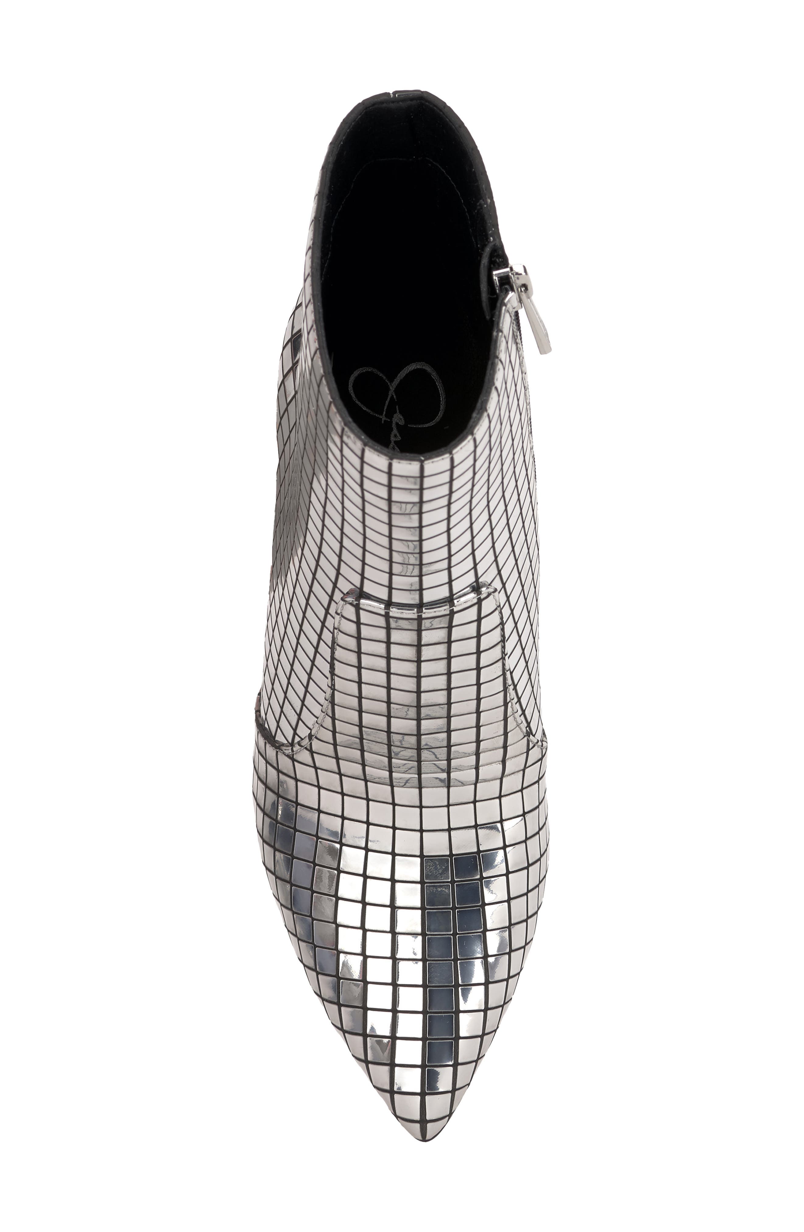 Lirya Pointed Toe Bootie, Alternate, color, BLACK/ SILVER