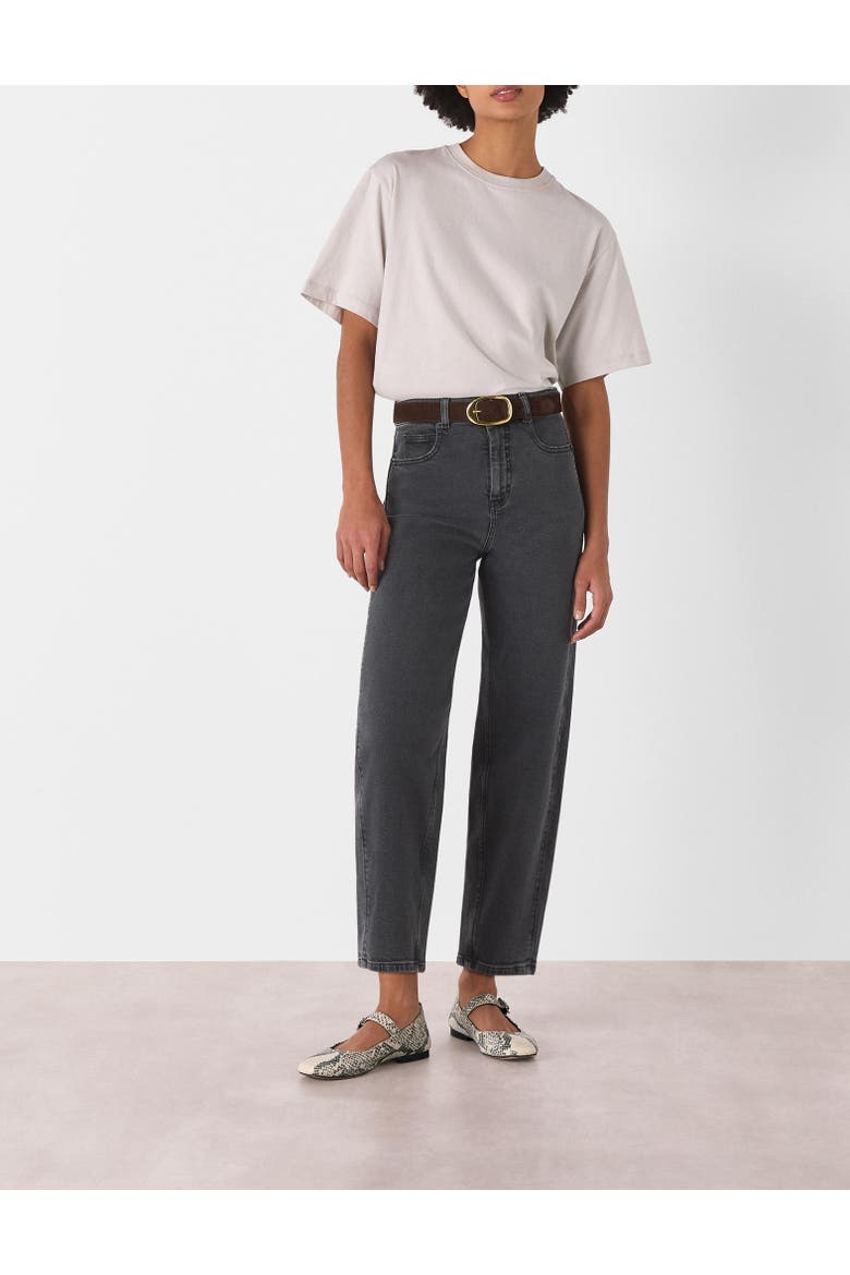 Stretch Barrel Leg Jeans, Alternate, color, Grey