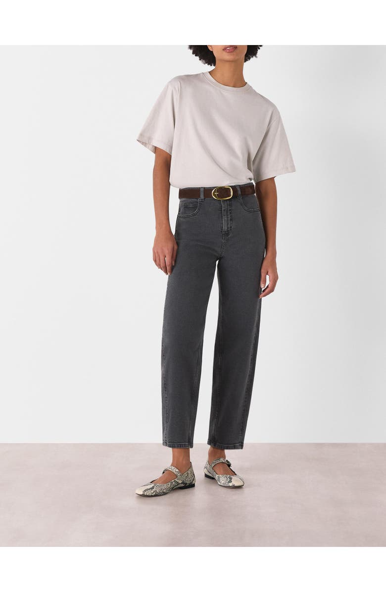 Whistles Stretch Barrel Leg Jeans, Alternate, color, Grey