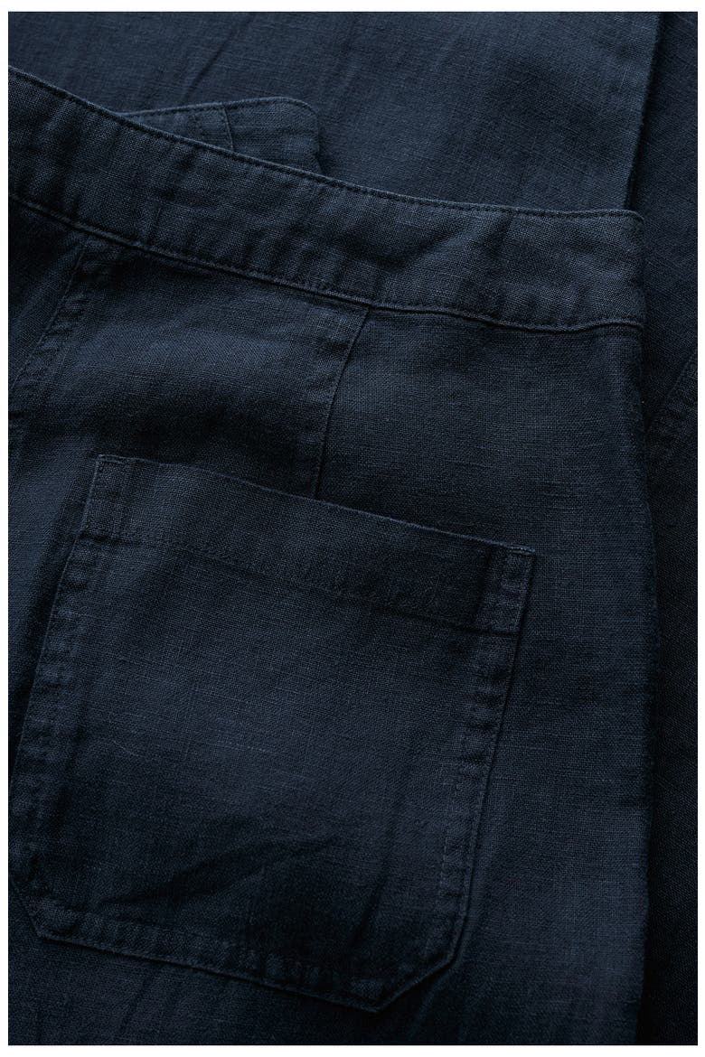 Saltings Cropped Linen Pants, Alternate, color, MARITIME