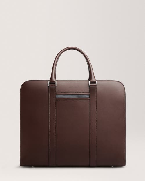 Carl Friedrik Palissy Overnight Briefcase In Chocolate