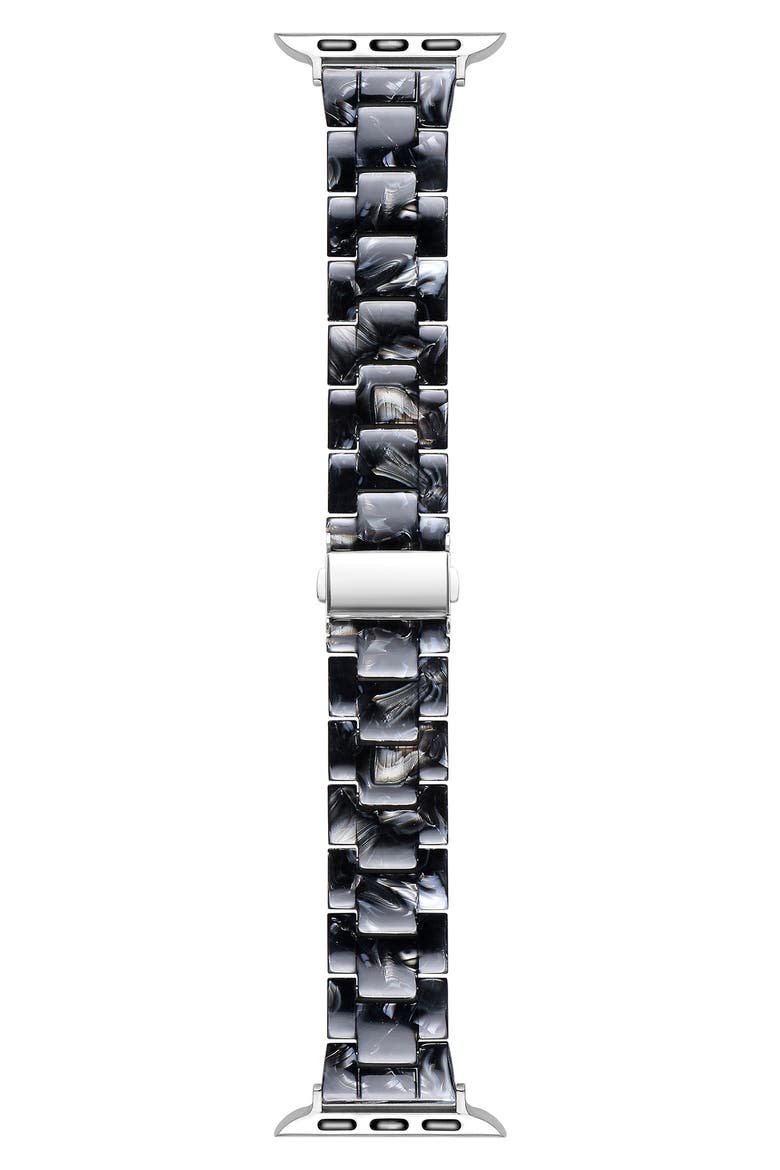 Claire Resin 20mm Apple Watch® Bracelet Watchband, Main, color, BLACK