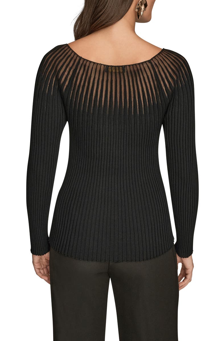 Donna Karan New York Mixed Media Knit Top, Alternate, color,