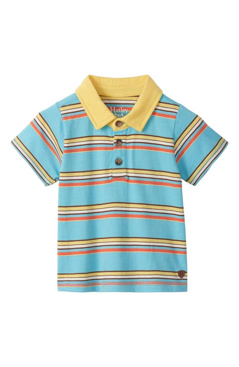 Kids' Camp Stripe Peached Cotton Polo (Baby & Toddler)