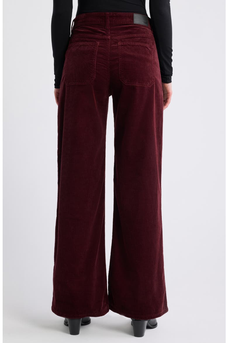 Paloma High Waist Wide Leg Corduroy Pants, Alternate, color, SOUR CHERRY CORD