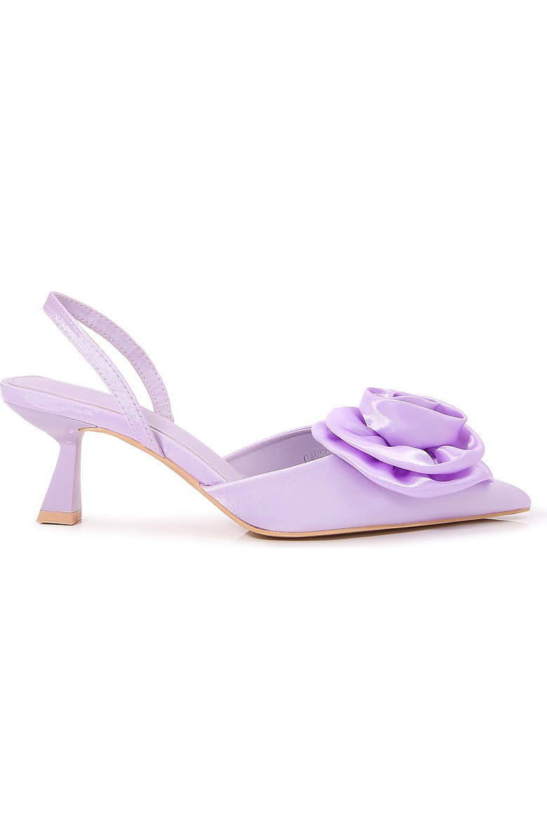 BERNESS Camellia Flower Slingback Pump, Alternate, color, Purple