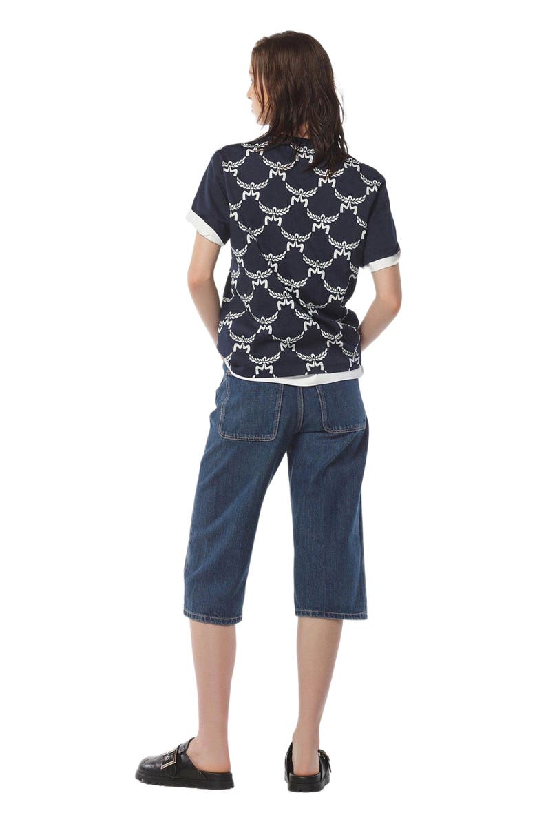 MCM Lauretos Monogram T-Shirt in Organic Cotton, Alternate, color, 